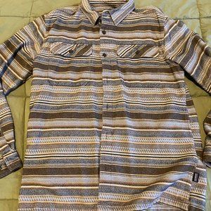 Patagonia Men's Fjord Flannel Button Up Long Sleeve Shirt (Medium)